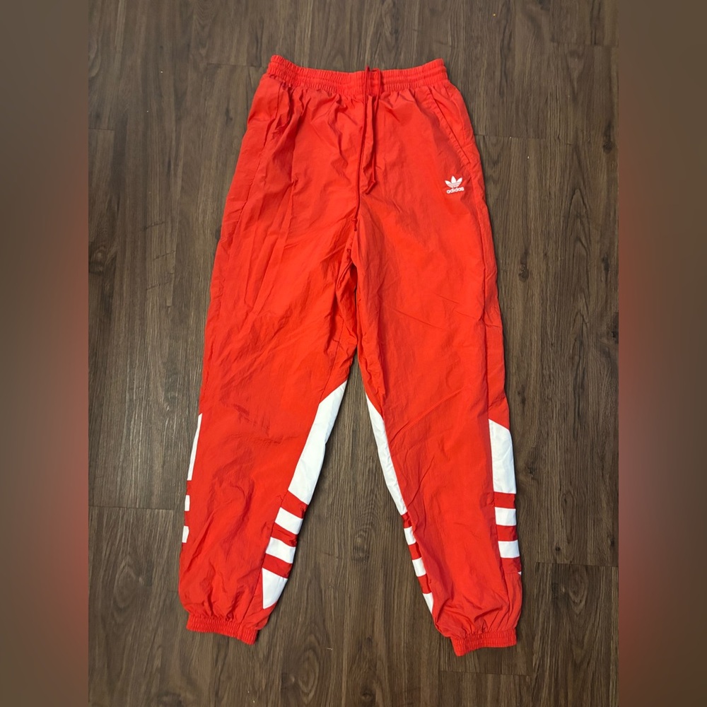 Adidas Scarlet Joggers with White Accents - Picture 2 of 5